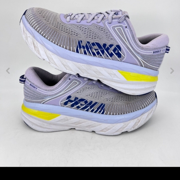 Hoka One One Bondi 7 Purple Heather Clematis Blue Women Shoes 1110519 PHCB Sz 8 - Picture 7 of 11